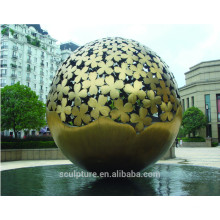 Large Modern Arts Abstract Stainless steel Sphere Sculpture for garden decoration